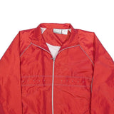 EAST WEST Womens Red Zip Nylon Jacket L Casual Lightweight Outerwear