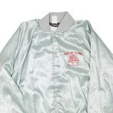 AUBURN Mens Pale Green Satin Button Jacket XL Polyester Blend Sporty Casual