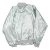AUBURN Mens Pale Green Satin Button Jacket XL Polyester Blend Sporty Casual