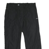 REEBOK Womens Black Polyester Regular Fit Straight Leg Trousers W36 L29 Sports