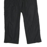 REEBOK Womens Black Polyester Regular Fit Straight Leg Trousers W36 L29 Sports