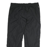 REEBOK Womens Black Polyester Regular Fit Straight Leg Trousers W36 L29 Sports