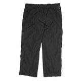 REEBOK Womens Black Polyester Regular Fit Straight Leg Trousers W36 L29 Sports