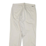 NAUTICA Mens Cotton Blend Cream Regular Straight Trousers W33 L30 Classic Style