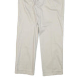 NAUTICA Mens Cotton Blend Cream Regular Straight Trousers W33 L30 Classic Style