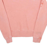 CHAMPION REVERSE WEAVE Womens Pink Cotton Blend Crew Neck Sweatshirt S Logo