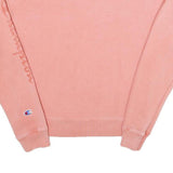 CHAMPION REVERSE WEAVE Womens Pink Cotton Blend Crew Neck Sweatshirt S Logo