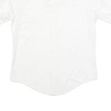 ARROW Mens White Shirt M Polyester Short Sleeve Button Front Casual