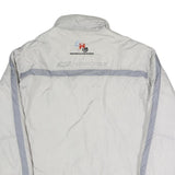 REEBOK Mens White & Grey Sempachersee Track Jacket L Polyester Blend Zip