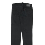 LEVI'S Mens Regular Fit Black Denim Jeans W30 L32 Zip Cotton Blend Classic