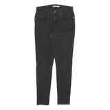 LEVI'S Womens Slim Black Denim Slim Jeans W28 L30 Zip Cotton Blend
