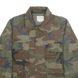 SELMA APPAREL Mens Green Camouflage Cotton Blend Military Jacket M Button