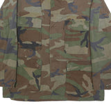 SELMA APPAREL Mens Green Camouflage Cotton Blend Military Jacket M Button