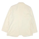 SAG HARBOR Womens White Wool Blazer Jacket UK 14 Single Button Plain Classic