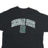 FANATICS Mens Black Michigan State Graphic T-Shirt XL Short Sleeve Crew Neck