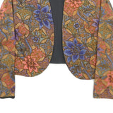 PEDRO MIGUEL Womens Floral Pattern Jacket M Polyester Blend Cropped Stylish