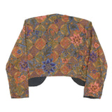 PEDRO MIGUEL Womens Floral Pattern Jacket M Polyester Blend Cropped Stylish