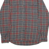 WOOLRICH Mens Grey & Red Check Shirt L Classic Cotton Long Sleeve Casual