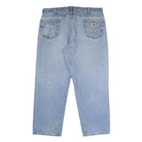 CARHARTT Mens Jeans Blue Relaxed Straight Denim Light W42 L30 Workwear Casual