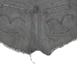 LEVI'S Womens Grey Casual Denim Cut-Off Shorts M W30 Frayed Hem