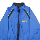 RIFF RAFF Mens Blue & Black Nylon Zip Jacket M Casual Lightweight Sportswear
