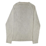 NAUTICA Womens Beige Patterned Jumper Crew Neck Basic Knit L Cotton Blend Casual