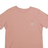 CARHARTT Womens Pink & Beige Graphic T-Shirt M Short Sleeve Crew Neck Pocket