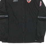ADIDAS Mens Black GPS Crest Zip Bomber Jacket M Polyester Blend Sportswear