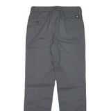 DICKIES Womens Cotton Blend Grey Regular Straight Trousers W26 L29 Workwear