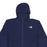 THE NORTH FACE Womens Navy Blue Hoodie Jacket L Polyester Hooded Zip
