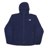 THE NORTH FACE Womens Navy Blue Hoodie Jacket L Polyester Hooded Zip