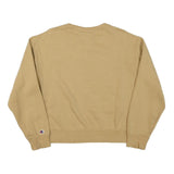 CHAMPION Womens Beige Crew Neck M Classic Logo Cotton Blend Pullover Sweatshirt