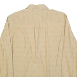 RENOIR Mens Beige Shirt L Long Sleeve Button Polyester Blend Casual Smart