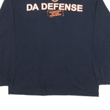 NFL Mens Blue Chicago Bears Da Defense Graphic T-Shirt XL Long Sleeve Crew Neck