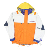 TOMMY HILFIGER Mens White & Orange Sailing Gear Zip Jacket L Polyester Blend