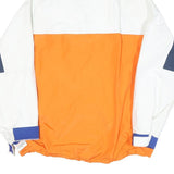 TOMMY HILFIGER Mens White & Orange Sailing Gear Zip Jacket L Polyester Blend