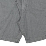 CALVIN KLEIN Mens Grey Pinstripe Casual Shorts 2XL W36 Cotton Blend
