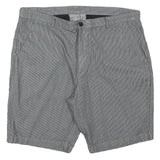 CALVIN KLEIN Mens Grey Pinstripe Casual Shorts 2XL W36 Cotton Blend