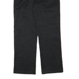 DICKIES Mens Black Cotton Blend Slim Straight Trousers W32 L30 Classic Zip