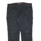 DICKIES Mens Cotton Blend Black Regular Straight Trousers W40 L32 Workwear