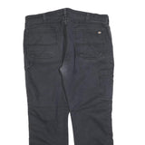 DICKIES Mens Cotton Blend Black Regular Straight Trousers W40 L32 Workwear