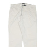 NAUTICA Mens Cotton Blend White Regular Straight Trousers W34 L29 Casual Zip
