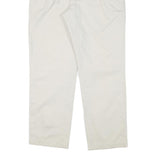 NAUTICA Mens Cotton Blend White Regular Straight Trousers W34 L29 Casual Zip
