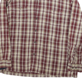 ST JOHNS BAY Mens Maroon & Cream Check Shirt XL Casual Comfortable Cotton