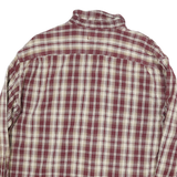 ST JOHNS BAY Mens Maroon & Cream Check Shirt XL Casual Comfortable Cotton