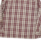 ST JOHNS BAY Mens Maroon & Cream Check Shirt XL Casual Comfortable Cotton