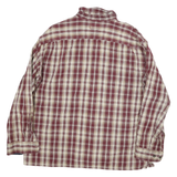 ST JOHNS BAY Mens Maroon & Cream Check Shirt XL Casual Comfortable Cotton