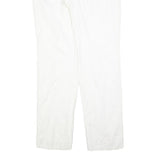 JUST CAVALLI Womens Cotton Blend White Regular Fit Straight Leg Trousers W36 L36