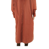 Womens Rust Button Cotton Blend Long Sleeve Coat XL Plain Hooded Casual Jacket