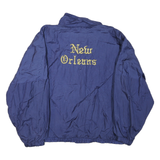 BLAIR Mens Blue XL Polyester Blend Jacket Plain Zip Casual Lightweight